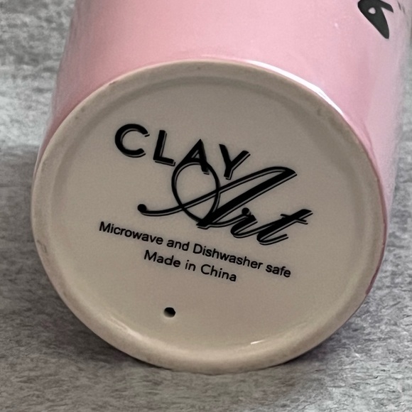 Clay Art Travel Tumbler Mug Like A Boss Pink White 9 Oz Latte Ceramic with Lid - Picture 12 of 13